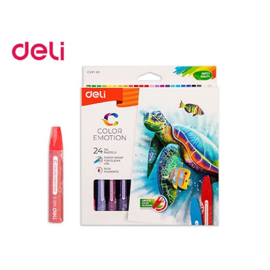 DELI ΛΑΔΟΠΑΣΤΕΛ BLISTER 24ΧΡΩΜΑΤΑ COLOR EMOTION